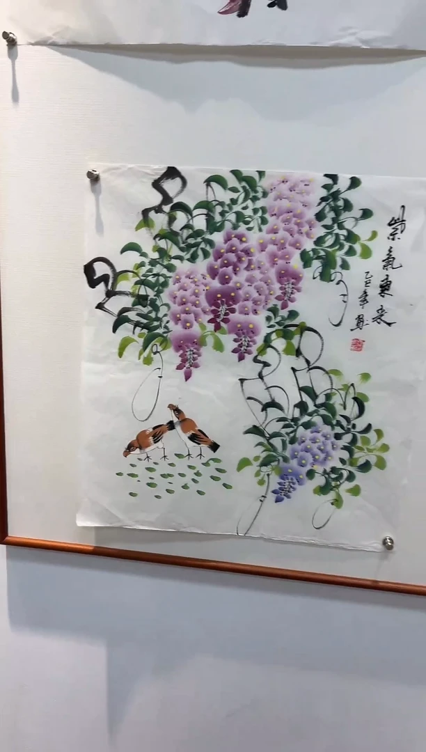 国画国画宣纸  紫气东来