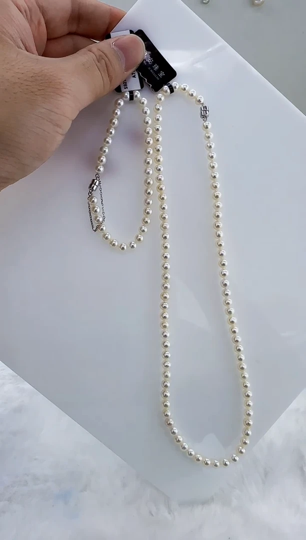 未镶嵌淡水珍珠DA珍珠项链+手链5-6 a792