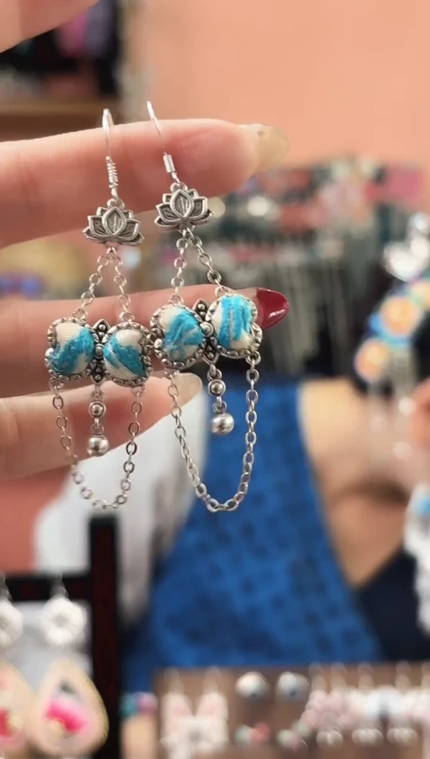 织绣艺枝独绣手工饰品76***