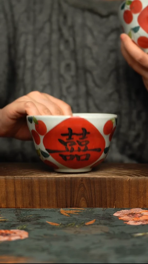 杯釉下彩手工手绘同款陶器