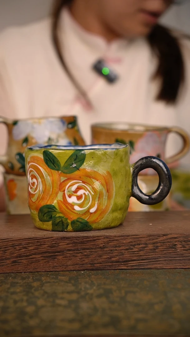 摆件泥垚手作 景德镇手工手绘器物