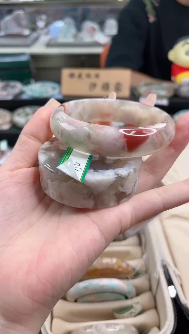 未镶嵌手镯石英质玉尘*丷圈口（赠品镯心）