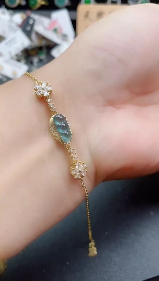 银S925镶嵌戒指翡翠1