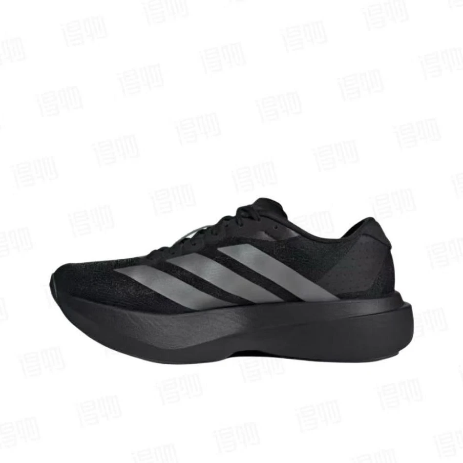 adidas Adizero Evo SL女款耐磨低帮竞速运动跑步鞋黑灰JP7147