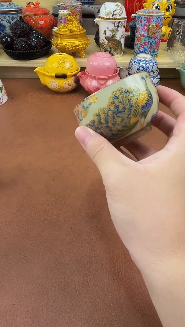 陶瓷茶具摆件旅行套组