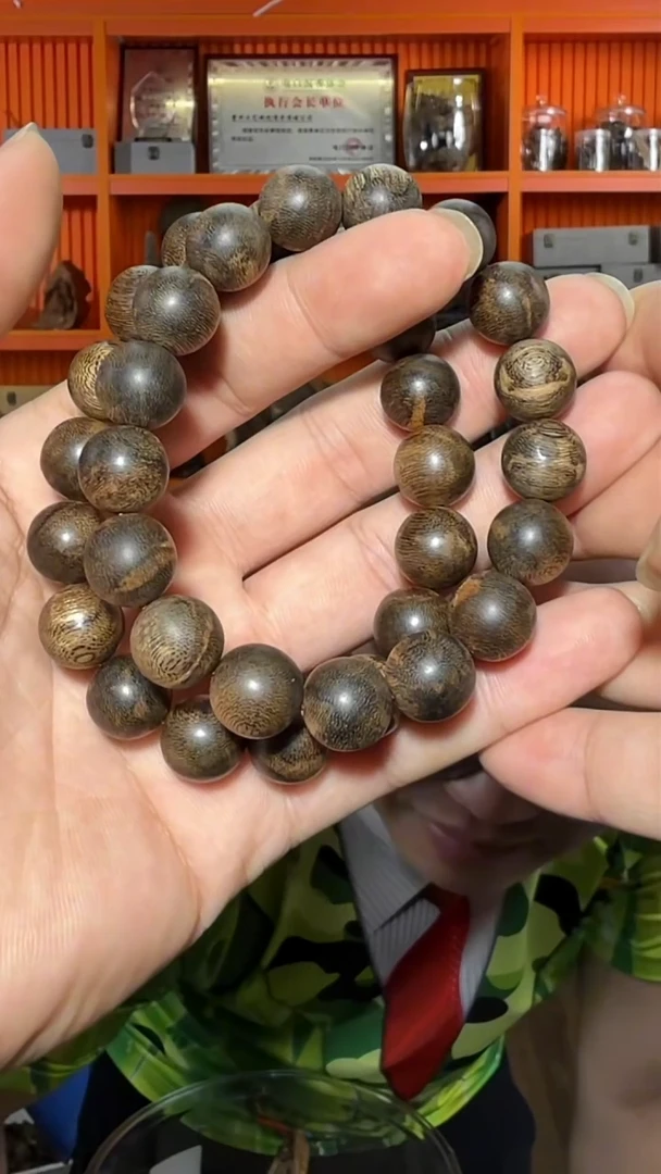 沉香手串245号单圈尖峰岭18g1.2多样性发一