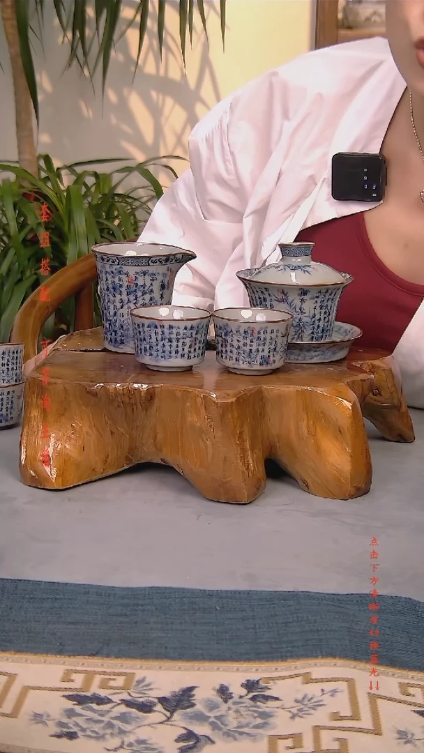 简装家用款4件套 老陶泥开片纹陶瓷茶具