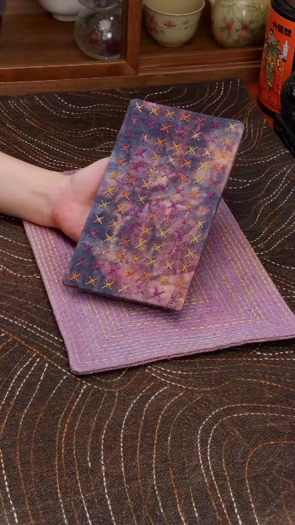 紫砂无 Cici手作刺子绣茶席-566