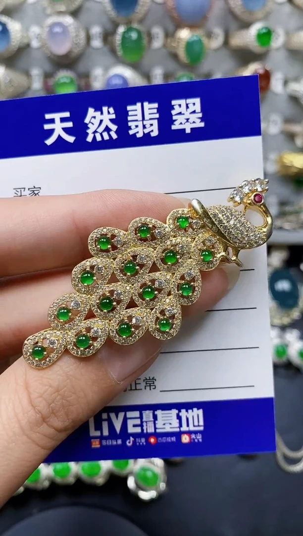 翡翠银S925镶嵌颈饰490