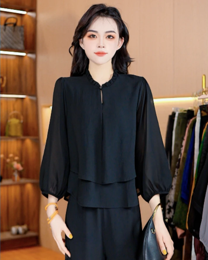 7790-3【轻雾纱】女式小衫