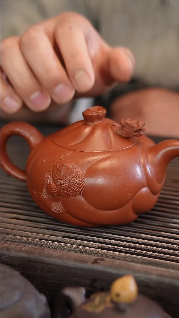 茶壶紫砂鱼化龙 大品 400cc