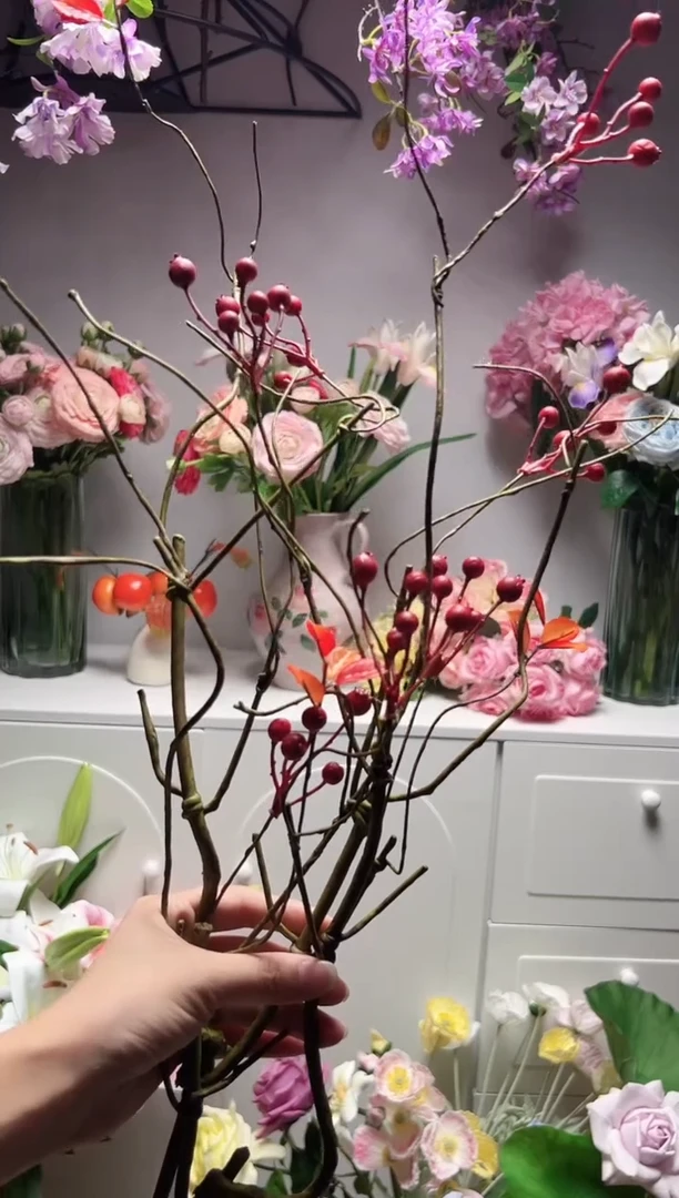 2枝红色火棘果（瑕疵不售后）