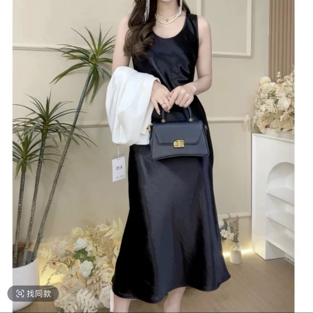 春夏季新中式百搭时尚款鱼尾吊带裙