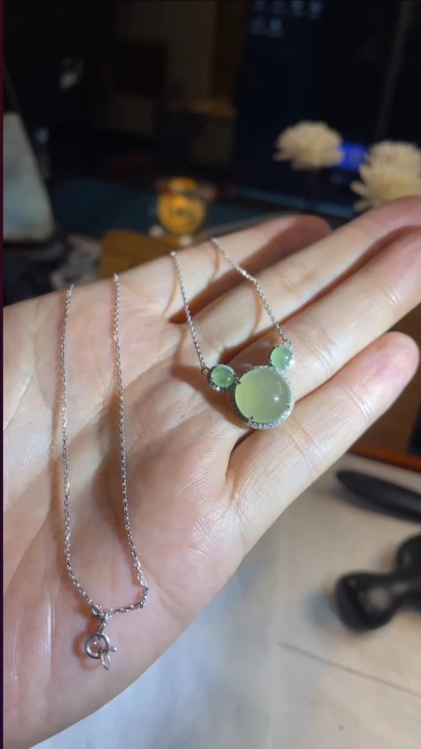 18K金镶嵌定制翡翠5355号