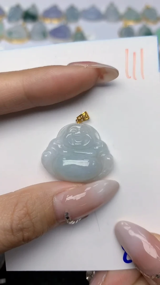 【闪购商品】翡翠颈饰18K金镶嵌 天然翡翠A货