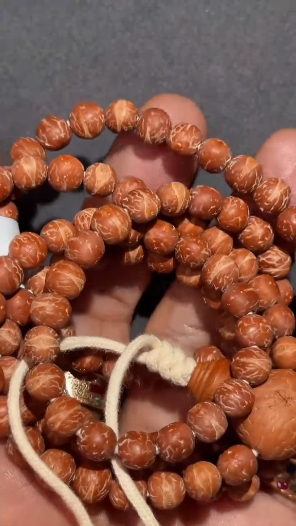 木质非金属原子专属手工编织酸枣核108颗6.7mm
