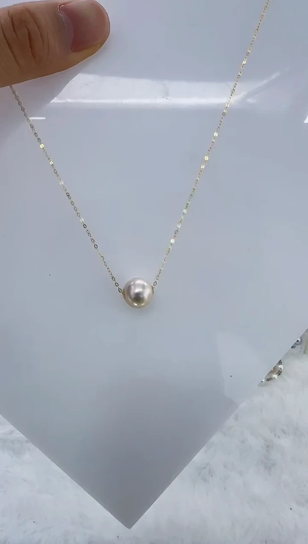 18K金镶嵌淡水珍珠DA曼塔珍珠路路通10-11 b302