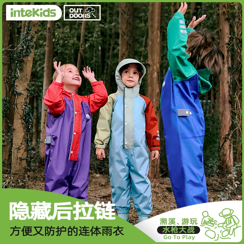 儿童雨衣幼儿园专用男孩女孩户外连体雨衣新款套装防水全身一体式