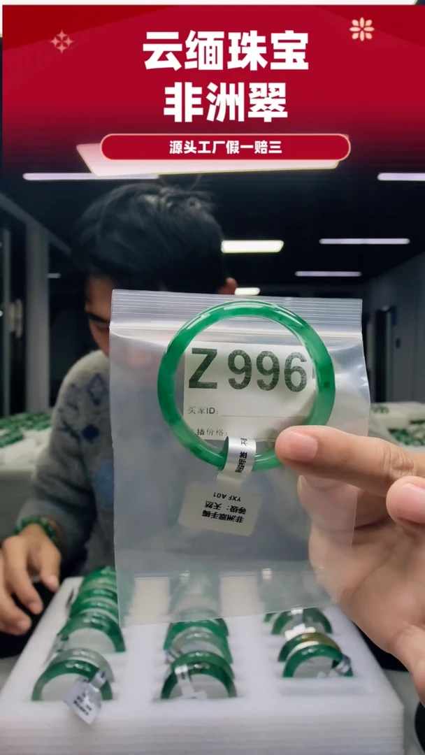 未镶嵌手镯石英质玉（非洲翠）52圈口Z996