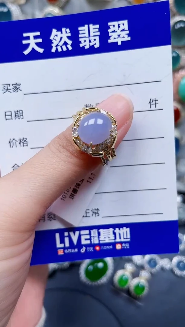 银S925镶嵌翡翠耳饰634