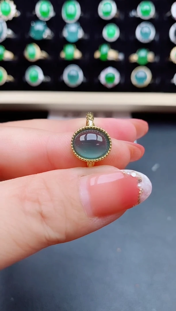 【闪购商品】翡翠戒指银S925镶嵌6385646