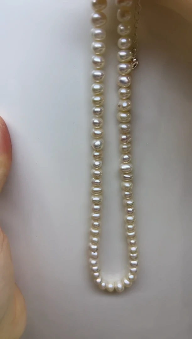 项链未镶嵌淡水珍珠白色巴洛克7-8mm