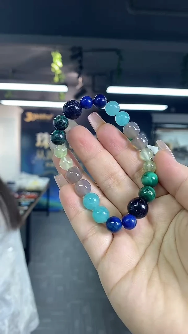 水晶手链未镶嵌多样性发其一颜色微差
