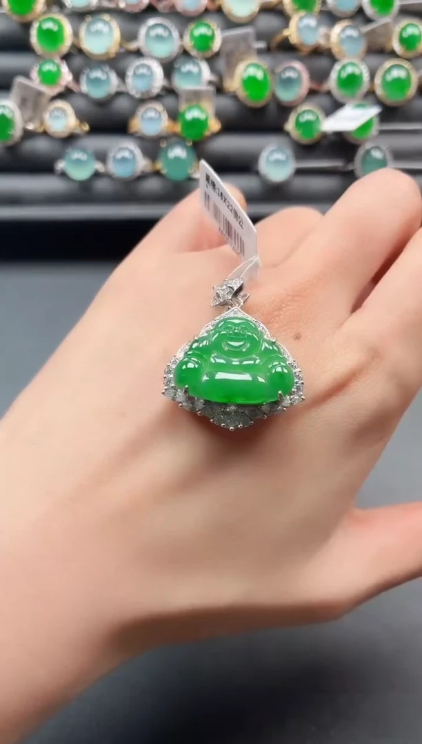 银S925镶嵌戒指翡翠11111