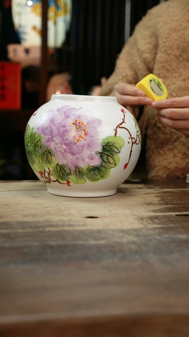 【闪购商品】瓷片景德镇纯手工釉下彩精品花瓶