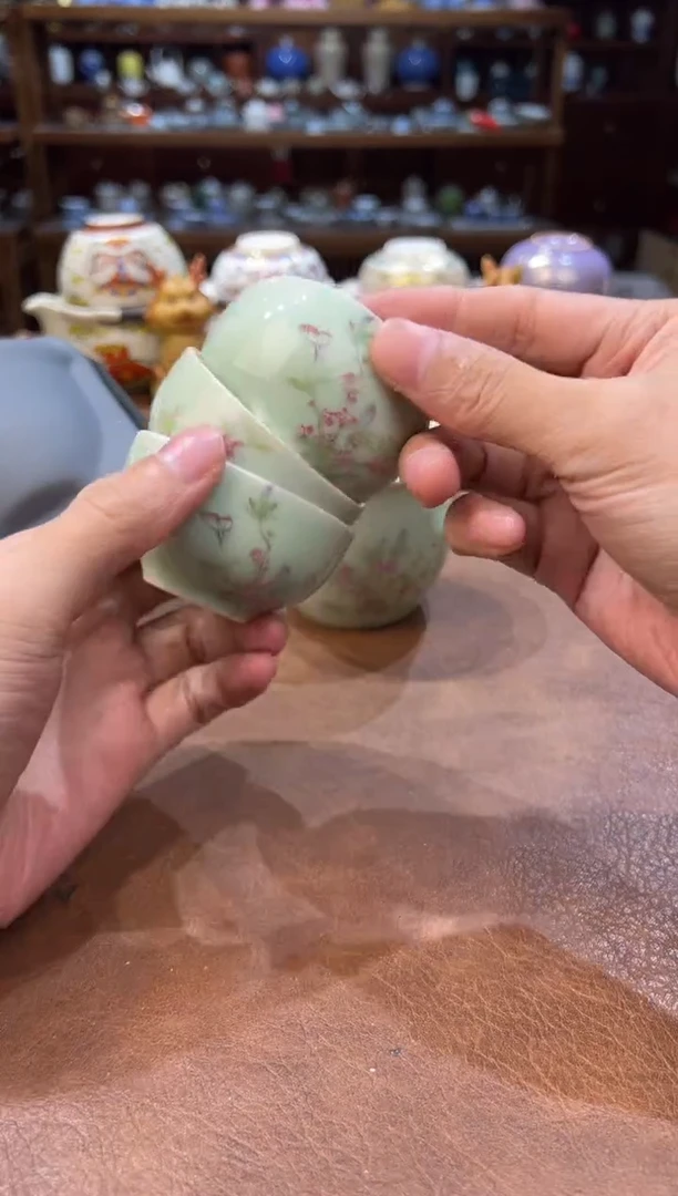 真的很便宜超好看会开片的旅行茶具