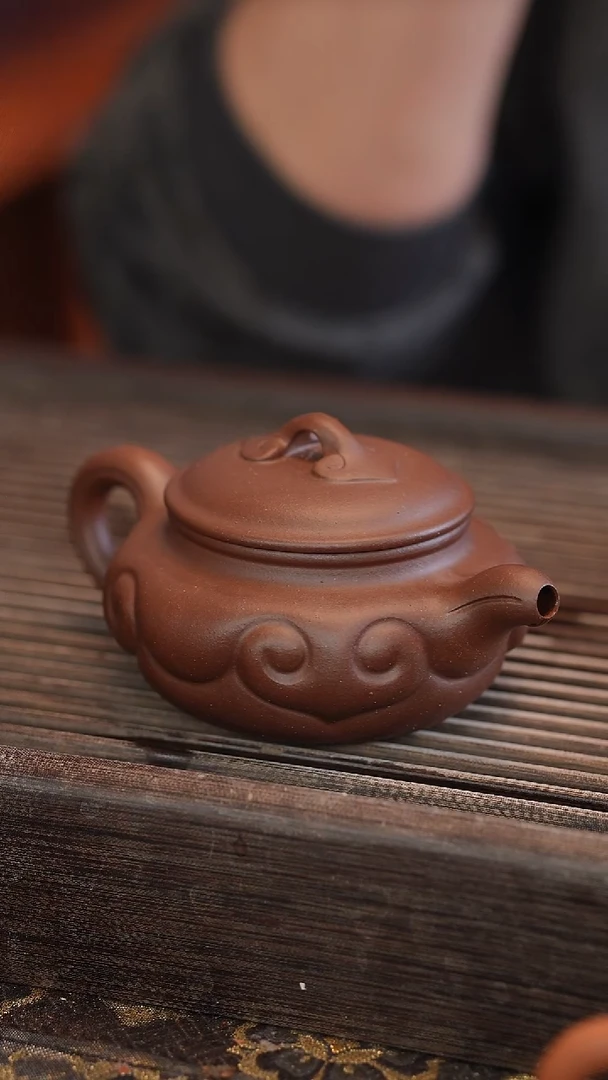 茶壶紫砂如意仿古 变色龙 半手工 180cc