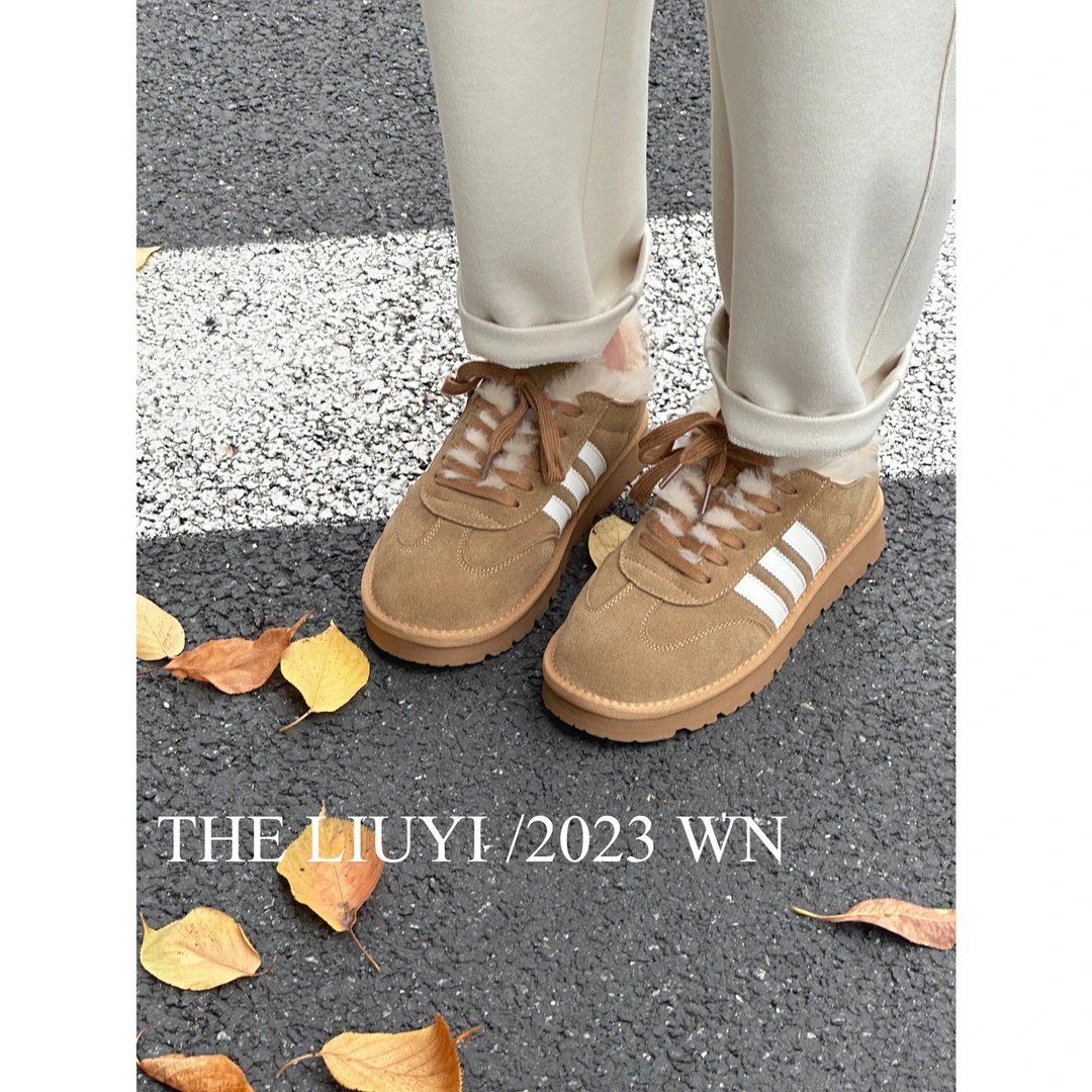 【LIUYI】冬季真皮真毛保暖雪地运动鞋5134