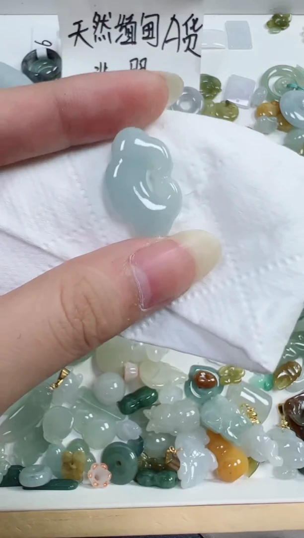 翡翠裸石340号链接，A货翡翠