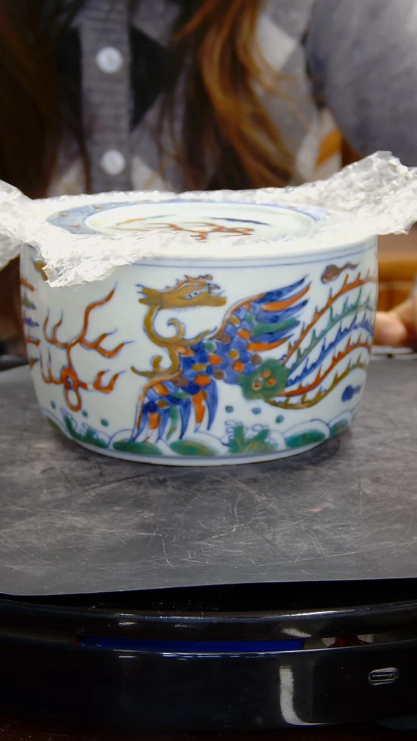 瓶斗彩凤纹蛐蛐罐#5010#