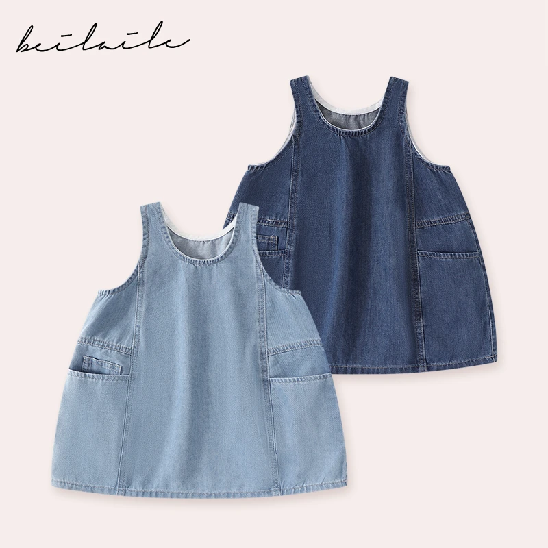 【牛仔背心裙 小乐妈咪】婴儿童宝宝女童吊带裙1岁3个月春夏E2