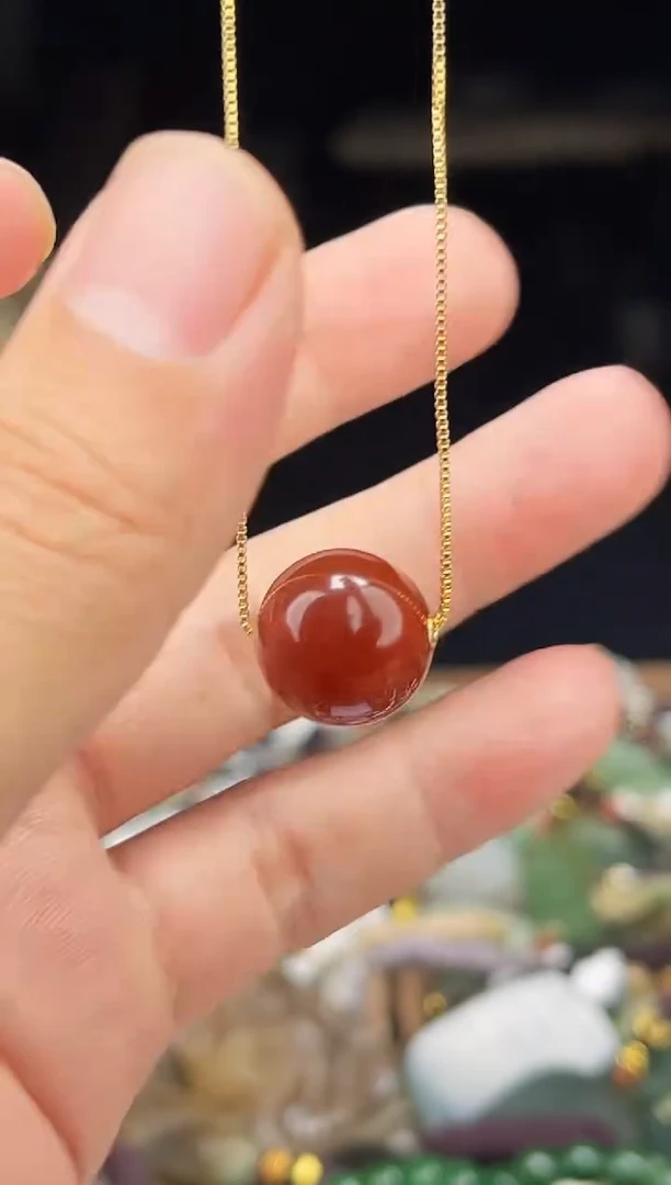 18K金镶嵌颈饰玛瑙/玉髓1