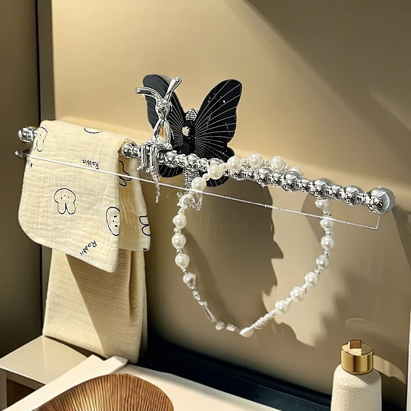 发圈发箍亚克力挂钩收纳头绳挂杆卫生间免打孔发绳发饰壁挂神器