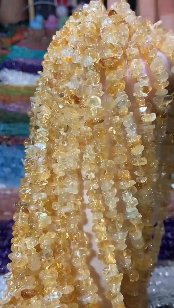 水晶珠宝半成品未镶嵌卡5-8黄水晶
