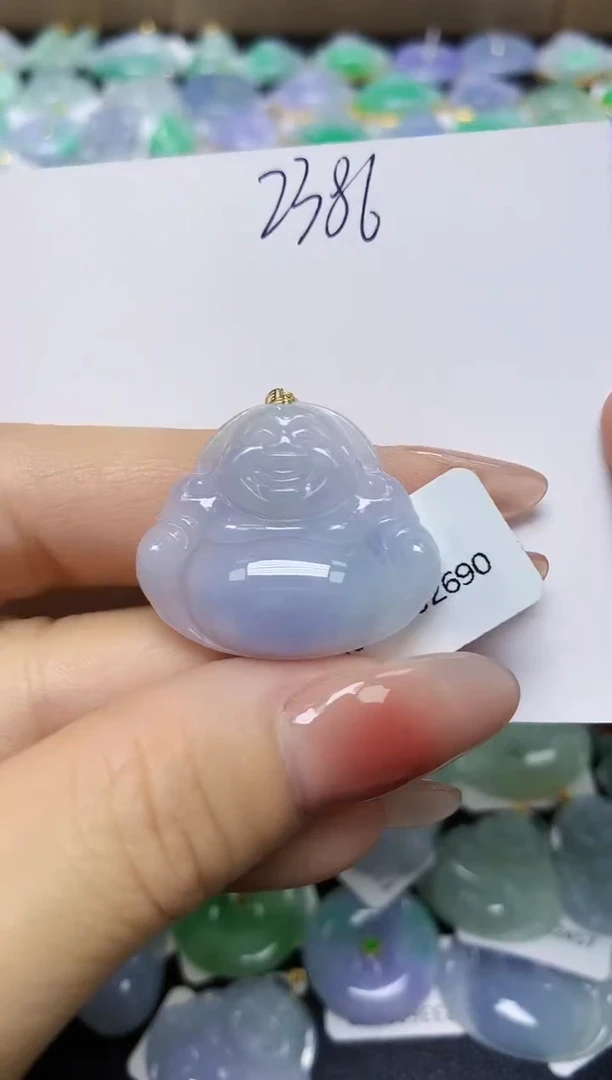 翡翠18K金镶嵌颈饰 天然缅甸翡翠A货