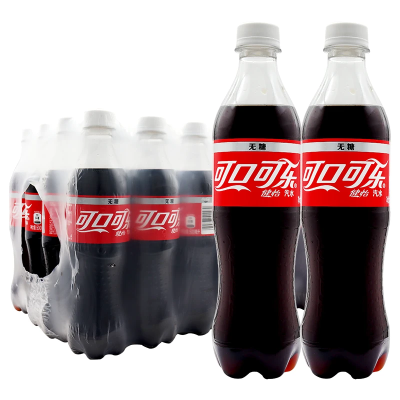 健怡可口可乐汽水无糖可乐碳酸饮料500ML*24瓶整箱瓶装 多省包邮