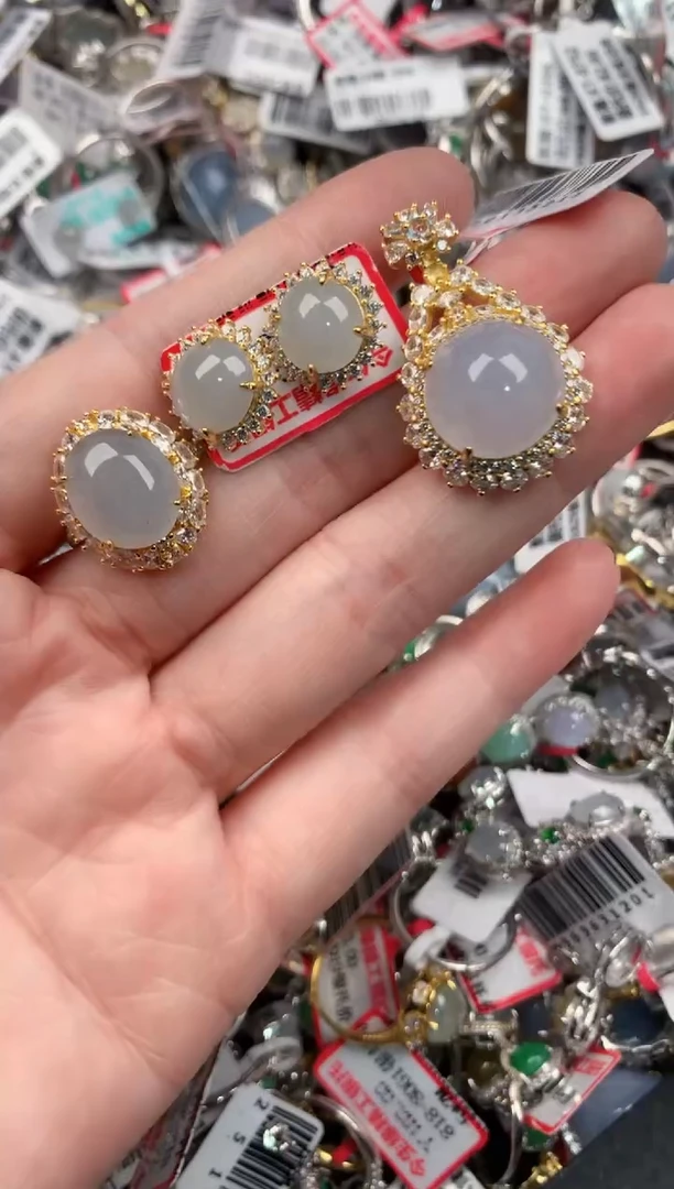 银S925镶嵌戒指翡翠6666----2