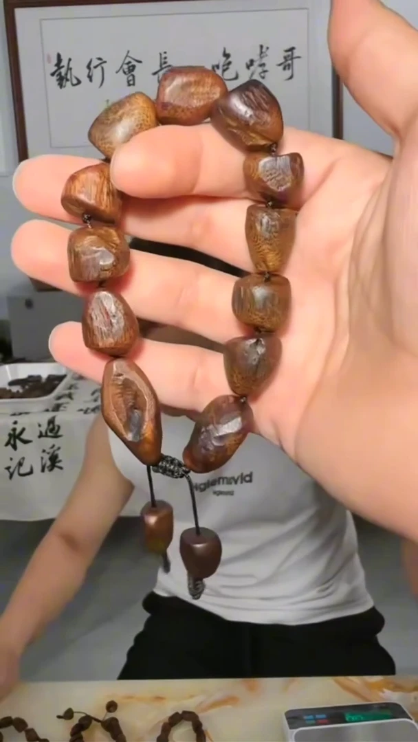 沉香手串122号沉水瘤疤31g多样性发一