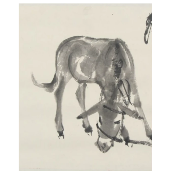 LOT.1058 《驴》31*30cm 纸本水墨镜片