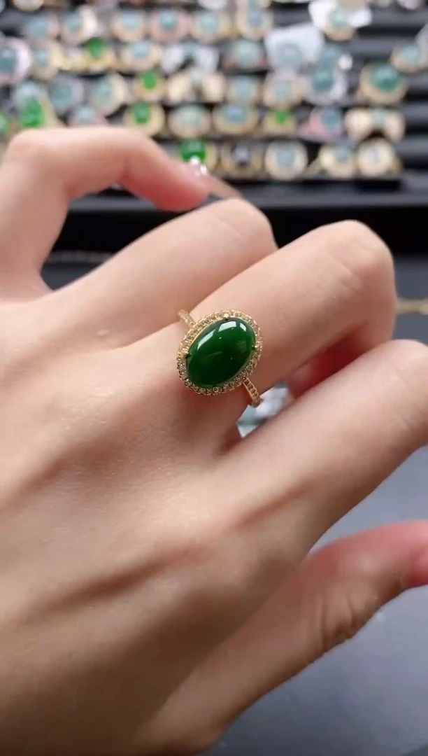 【闪购商品】翡翠戒指银S925镶嵌51151