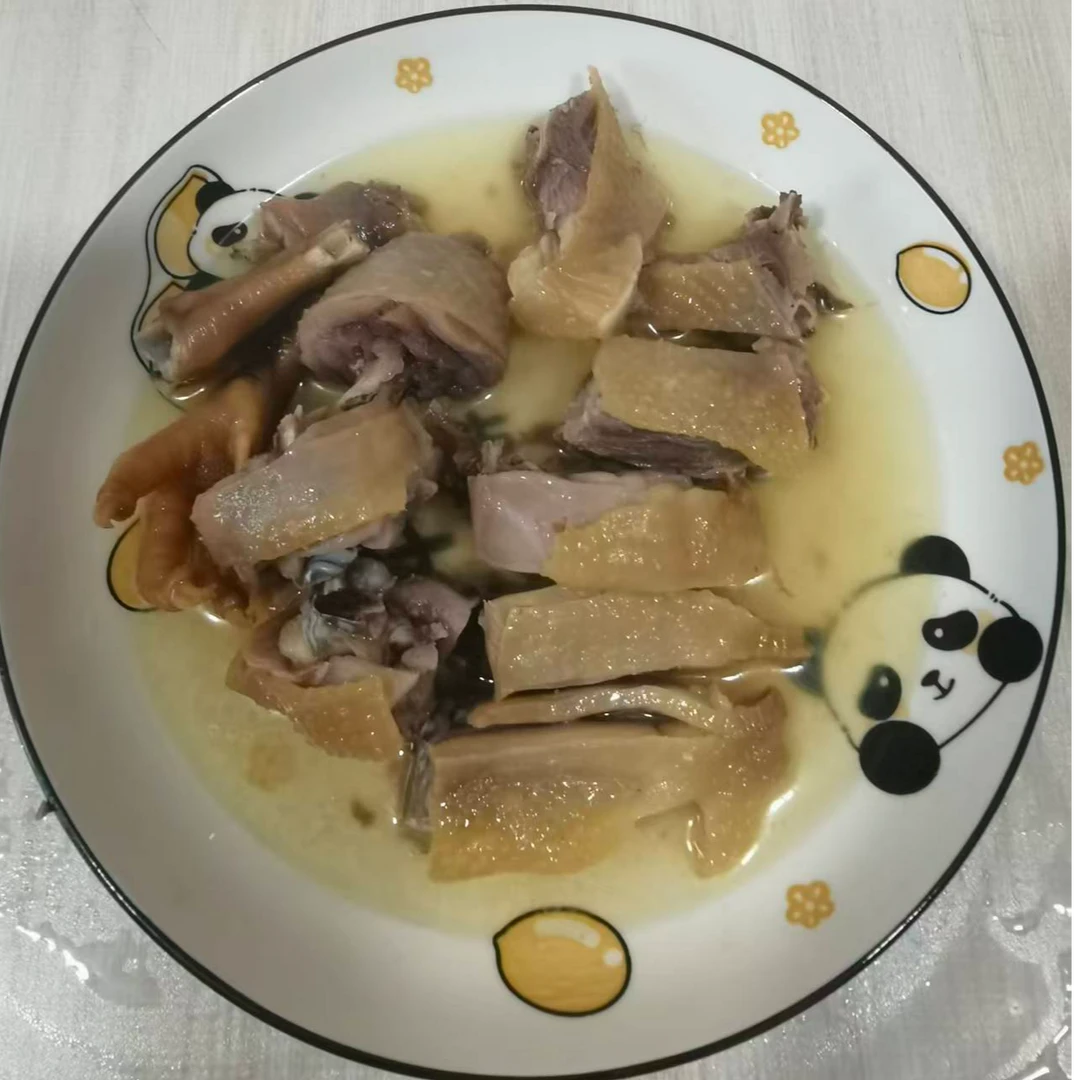风干鸡蒸大青豆（黄豆）