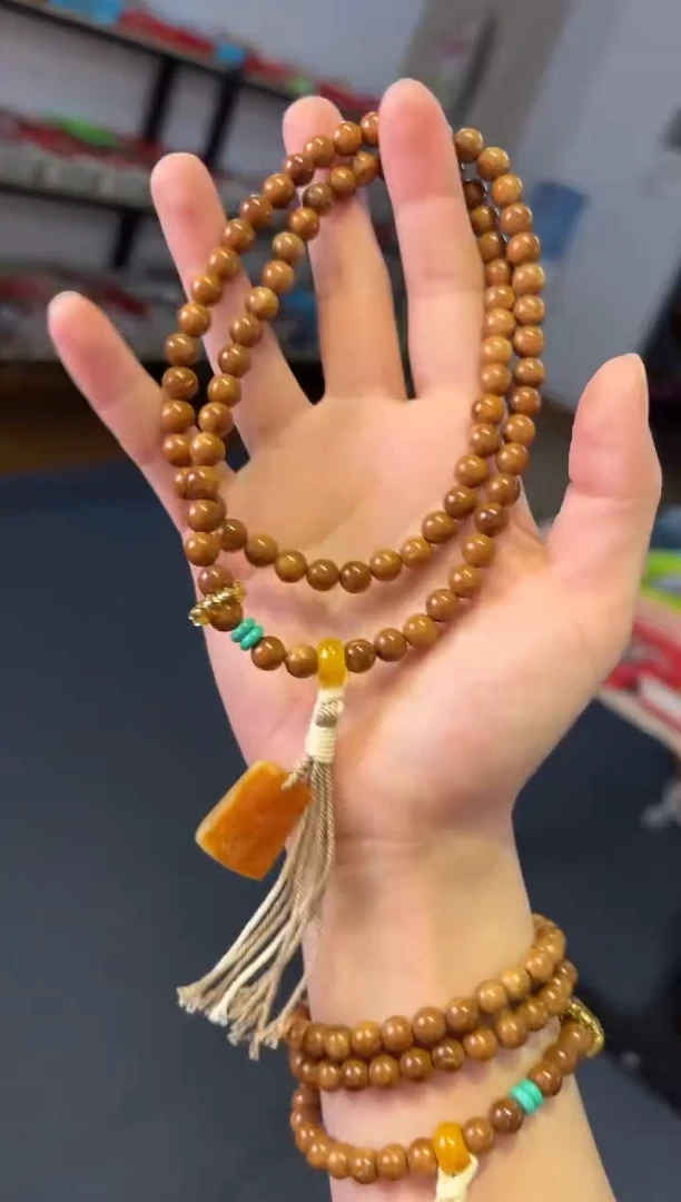 手链蜜蜡未镶嵌 7mm库克蜜蜡【平安无事】多圈