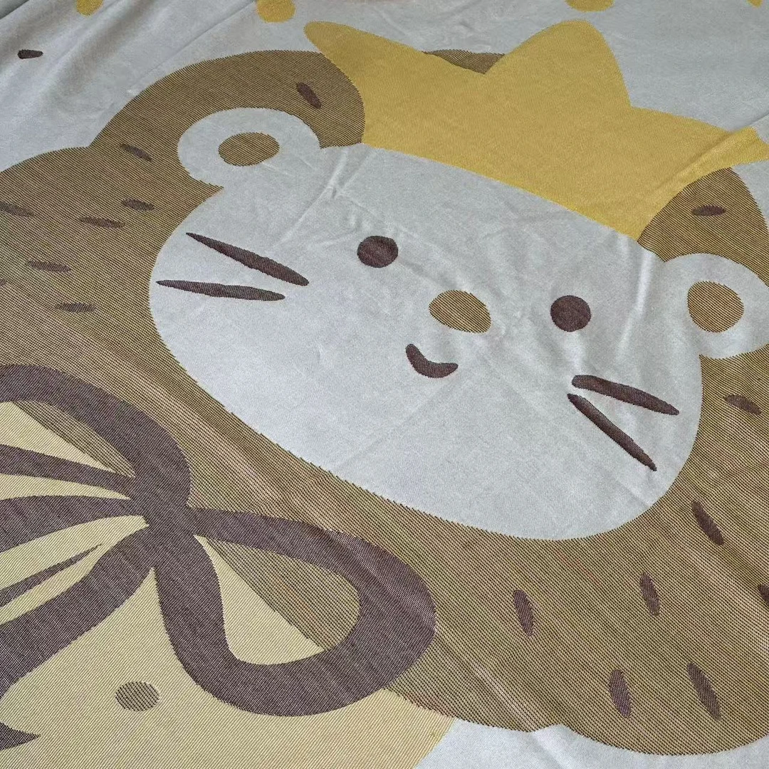 【京かわ会社】色织提花冰凉毯150*200cm 英文小狮子