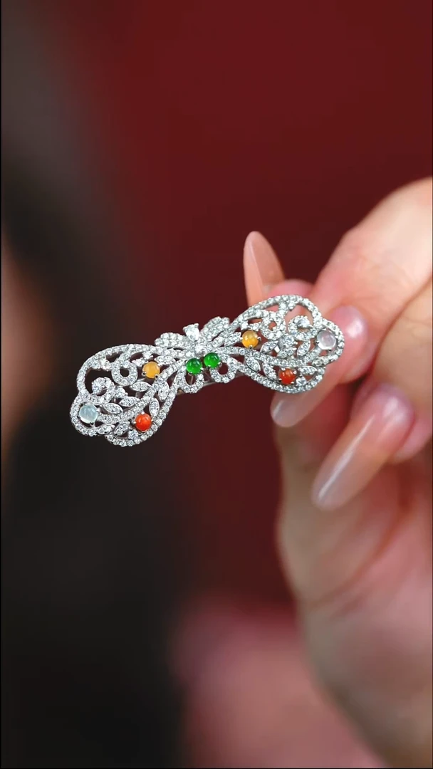 银S925镶嵌挂件翡翠新款