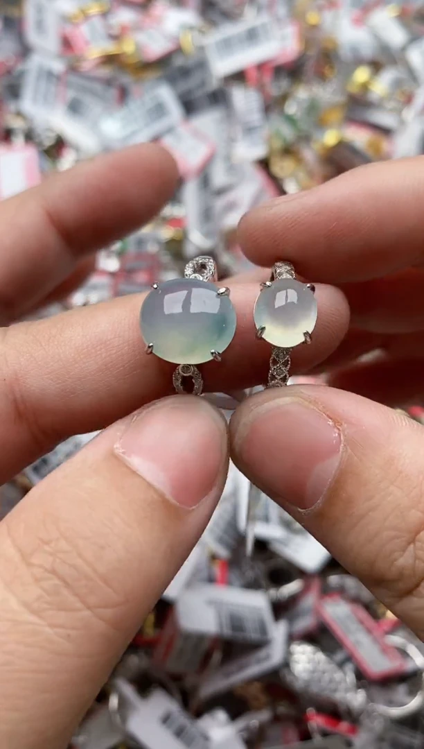 【闪购商品】翡翠戒指银S925镶嵌8888---10