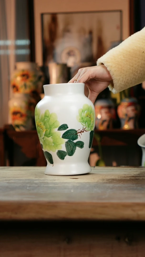 【闪购商品】瓷片景德镇纯手工釉下彩精品花瓶